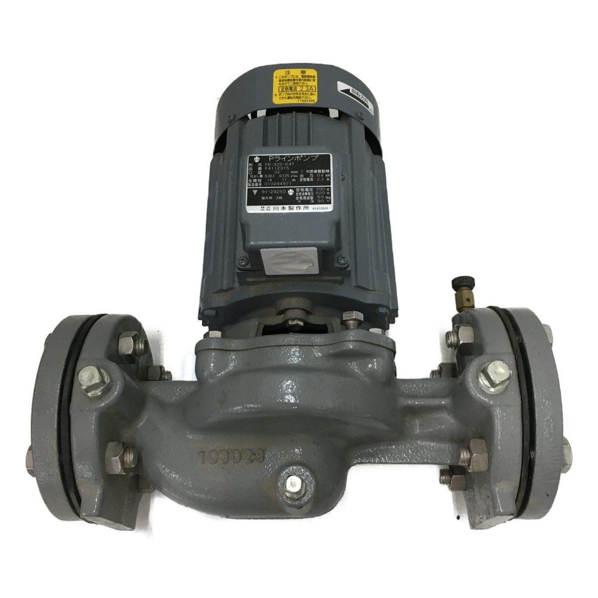 油谷 №1504 ラインポンプ 川本製作所 Pラインポンプ P-326-0.4T 三相