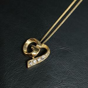 [ прекрасный товар ]GIVENCHY Givenchy колье Gold Heart G Logo 