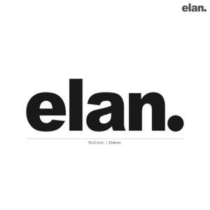 【ELAN】エラン★01★ダイカットステッカー★切抜きステッカー★10.0インチ★25.4cm