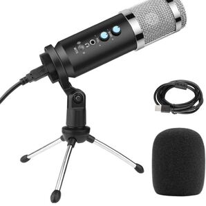 マイク PC用マイク コンデンサーマイク USBマイク イヤホン スピーカー用