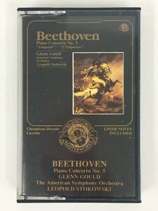 ■□O944 高性能CrO2テープ BEETHOVEN ベートーヴェン/ピアノ協奏曲 第5番 グルード ストコフスキー指揮 カセットテープ□■