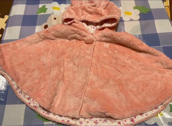 定価12100円!! 美品 MIKIHOUSE ミキハウス マイクロファイバー ポンチョ ピンク 早い者勝ち
