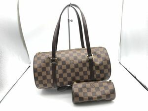 0u1k31J053 【美品】LOUIS VUITTON ダミエ パピヨン M51303 ポーチ付き ハンドバッグ ミニポーチ レディース ルイヴィトン