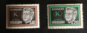 urug I. keneti stamp 2 kind 1965-03-05 issue John F. Kennedy (1917-1963)