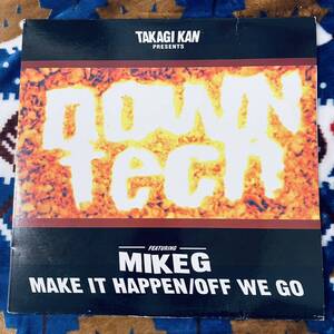 【LP】◆即決！◆中古■【高木完 TAKAGI KAN / DOWNTECH feat. MIKE G / MAKE IT HAPPEN / OFF WE GO】■VORTEX PHJL10003