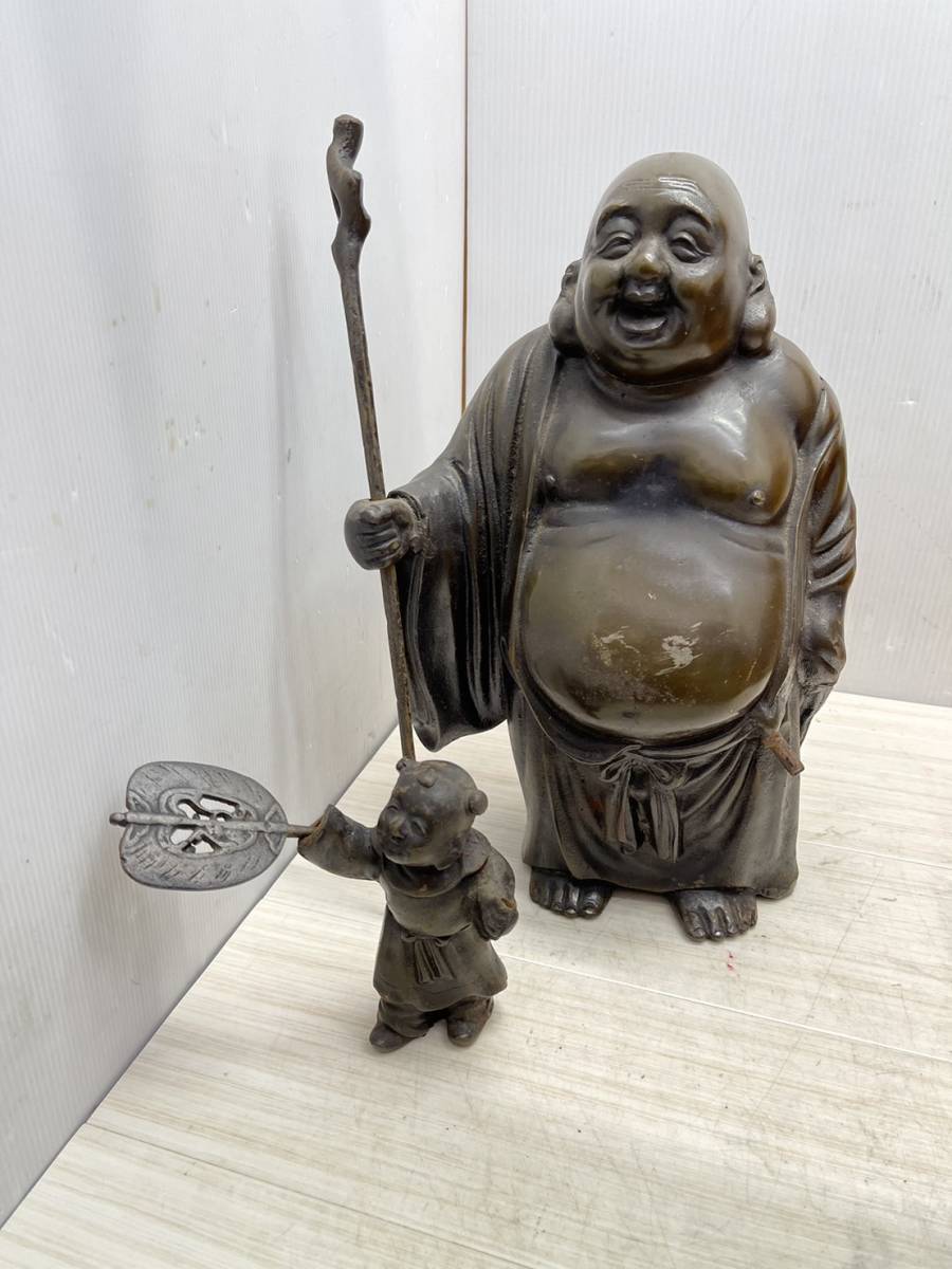 ボタニカルウエディング 194『唐銅 指月 布袋像』 /骨董品 古美術