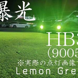HB3 LED フォグランプ レモングリーン H72 50w 爆光 9005