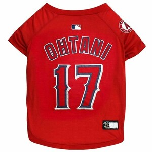 【Lサイズ】大谷翔平 MLB メジャーリーグ オフィシャル ペット用ユニフォーム ロサンゼルスエンゼルス Shohei Ohtani Dog Cat Mesh Jersey