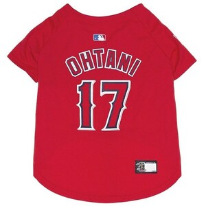 【Lサイズ】大谷翔平 MLB メジャーリーグ オフィシャル ライセンス ペット用Tシャツ ロサンゼルスエンゼルス Shohei Ohtani Dog Cat TShirt