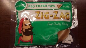 ジグザグ zigzag 手巻き タバコ スリム メンソール フィルター 250個入り　4袋セット 　送料無料!