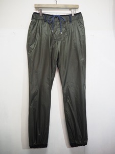 美品19AW sacai サカイ NYLON PANTS ナイロン イージー パンツ ベロア 切り替え 19-02050M カーキ806M▲