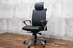 BLC81 Toyosteel Toyo Steel M-N1800 Исполнительный стул 170 000 подлинная кожаная черная алюминиевая базовая базовая база