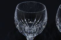 BLK104 美品 Baccarat バカラ マッセナ クリスタル ワイングラス 1344-103 ペア 2客セット 高さ16.3cm 200ml 検) アンティーク ペアグラス_画像4