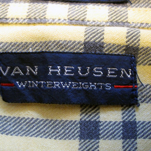 VAN HEUSEN ヴァン・ヒューゼン ヘビーネルシャツ 90's Vintage Winter Weights, Long Sleeve Shirt USA製の画像3