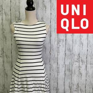 UNIQLO★ユニクロ★ボーダー ひざ丈 ワンピース★サイズS　10-210　