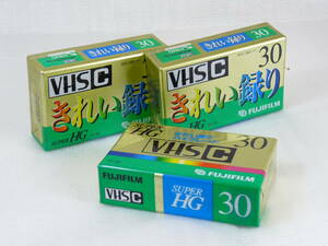 【未使用】VHS C ビデオテープ 30分ｘ3本