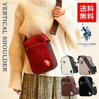 U.S.POLO ASSNショルダーバッグ　コーデュロイ赤