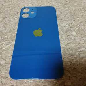 iPhone 12 mimi 背面バックガラス 背面パネル 修理用 交換用 ブルー 青の画像1