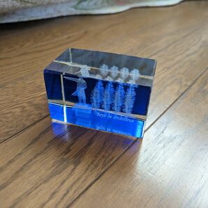 北海道大学　クラーク像　3Dガラスの置物