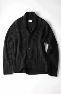 MORLES KNIT COLLECTIONショールカラーローゲージカーディガン