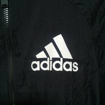 【1回使用美品】アディダス adidas ナイロンパーカー ジャケット ジャンパー ブラック 黒 メンズ 男性 XSサイズ メッシュ 軽量 伸縮性あり_画像3