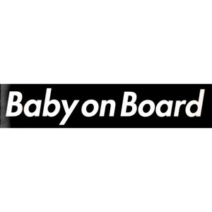 カーマグネット Baby on Board 箱枠 黒　(ベビーインカー ベビーオンボード Baby in car)