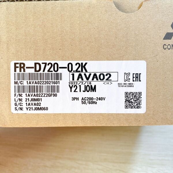 三菱電機 インバーター FR-D720-0.2K