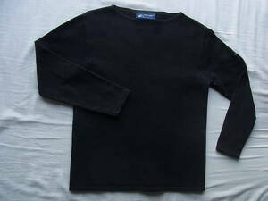 SAINT JAMES St. James black plain bus k shirt size XS MADE IN FRANCE