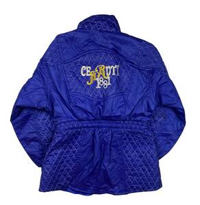 P①/ 90s’ レトロ ヴィンテージ CERRUTI 1881 セルッティ 中綿 ジャケット ブルゾン スノーウエア イタリア製 SIZE:3 / 紫系