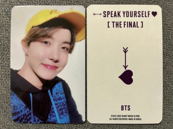 BTS SPEAK YOURSELF FAINAL J-HOPE ホソク　ホビ　トレカ　カード　 防弾少年団