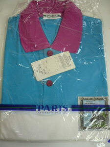 2558.即決 未使用 PARIS SPORTS FASHION(パリス)　半袖 シャツ サイズ：L タグ付き ピンク×ブルー×ホワイト