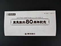 東京急行【創立80周年記念・プリペイドカード「パスネット」】3枚　※使用済み_画像1