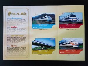 小田急/京成/西武/東武・鉄道4社合同企画【ゆめのスーパー特急4車両・パスネットカード】※使用済み