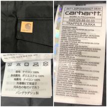 【Carhartt WIP】TRAPPER PARKA ブラック XL ナイロン カーハート 1028-129-89-00-20FW ts202312_画像10