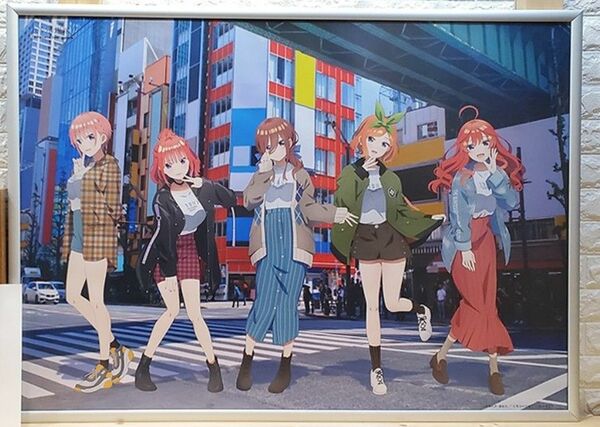 五等分の花嫁 コラボレーションアパレル 300本限定 一花、二乃、三玖、四葉、五月 全員集合 A0ポスター