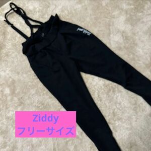 Ziddy フリーサイズ ブラック サロペット ズボン