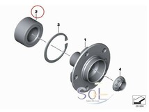 BMW E82 E87 E88 E90 E91 E92 E93 リア ホイールハブベアリング 左右セット 130i 135i 320i 325i 335i M3 33416762321 33416775842_画像2
