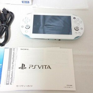 ☆PSVITA ハード PlayStation Vita本体 Wi-Fiモデル ライトブルー・ホワイト[PCH-2000]【管 75 】の画像7