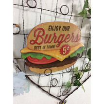 アメリカン ダイナー ダイカット エンボス メタルサイン BURGER　アメリカン雑貨 アメリカ雑貨_画像3