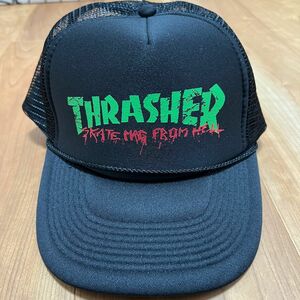 黒 THRASHER キャップ SKATE MAG FROM HELL CAP スラッシャー