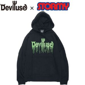 新品未開封 サイズM deviluse × STORMY 限定 パーカー Logo Blood Hooded