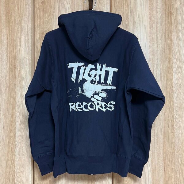 未使用 サイズM TIGHT RECORDS ZIP パーカー ネイビー