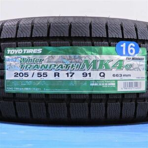 205/55R17 91Q スタッドレスタイヤ 新品1本価格◎送料無料 ショップ・個人宅配送OK トーヨー ウィンタートランパス MK4α 日本国内正規品