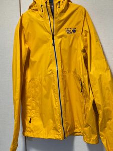 USED☆MOUNTAI N HARD WEAR7☆防風ジャンバー 登山にも 明るいイエロー メンズL ナイロンジャケット 雨の日