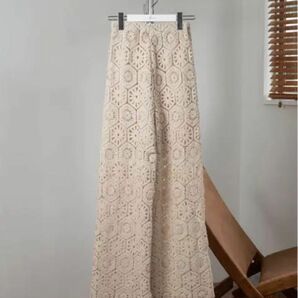 Amiur crochet knit pants