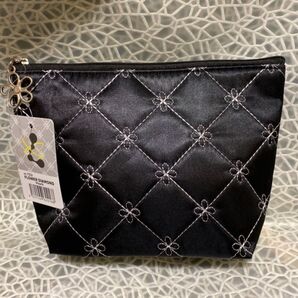 複数あり「フラワーダイヤポーチ ブラック」新品♪