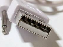 USBケーブル ミニプラグ2極/コード長さ：約70ｃｍ/白/メーカー不明_画像2