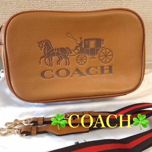 COACH コーチ　ジェス クロスボディ 馬車ロゴ ブラウン　未使用品