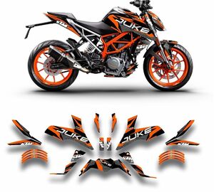 グラフィック デカール ステッカー 車体用 / KTM DUKE デューク 125 200 250 390 / 2017 - 2022 年式 / 050517