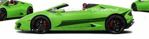 カスタム グラフィック デカール ステッカー 車体用 / ランボルギーニ ウラカン Lamborghini Huracan / サイド トライバル ストライプ